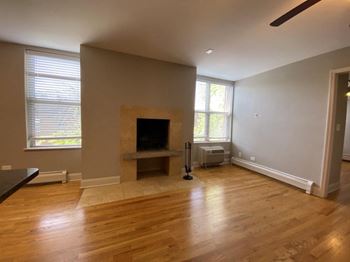 Fireplace in select units